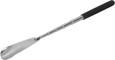 Adjustable Telescopic Shoe Horn, Stainless Steel Long Handle Shoehorn with Easy Grip Handles, Curved Design for Comfort, Small Size for Storage, for Elderly, Pregnant Women in Saudi Arabia