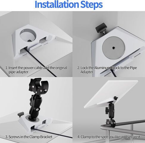 Starlink Gen 3 Mount, All in One Wall Mount for Starlink Standard Router and Power Supply, Space-Saving Metal Mounting Kit for Starlink V3 & Gen 3 Standard Router in Saudi Arabia
