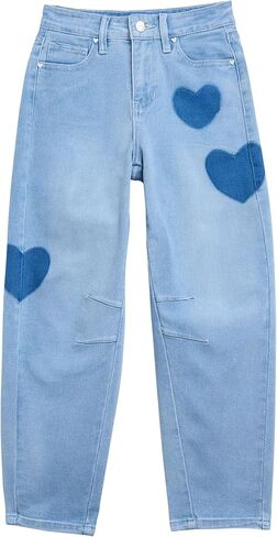 YMI Girls YMI Jeans Girls Heart Shadow Barrel Jeans, Gp276702 in Saudi Arabia