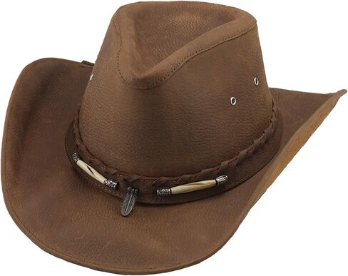 Bullhide Men's Briscoe Durable Leather Western Cowboy Hat 3 3/8" Brim in Saudi Arabia