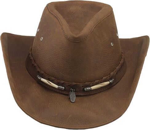 Bullhide Men's Briscoe Durable Leather Western Cowboy Hat 3 3/8" Brim in Saudi Arabia