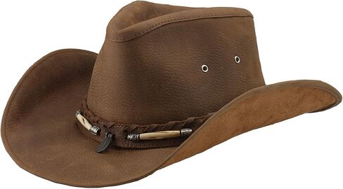 Bullhide Men's Briscoe Durable Leather Western Cowboy Hat 3 3/8" Brim in Saudi Arabia