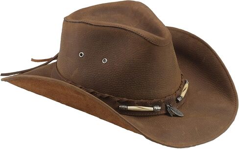 Bullhide Men's Briscoe Durable Leather Western Cowboy Hat 3 3/8" Brim in Saudi Arabia