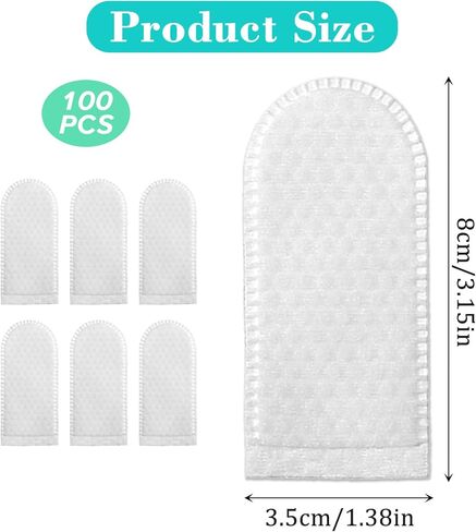 100Pcs Breathable Cotton Finger Cots, Disposable Cloth Finger Covers, Wear Resistant Finger Protector for Men Women Work Nail Cleaning Injured Fingers Dogs Cats Ear Cleaning in Saudi Arabia