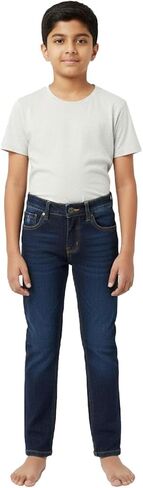 A2Z 4 Kids Boys Relaxed Straight Fit Boot Cut Jeans for Teens Stretchy - Jeans JN63 Jet Black 11-12 in Kuwait