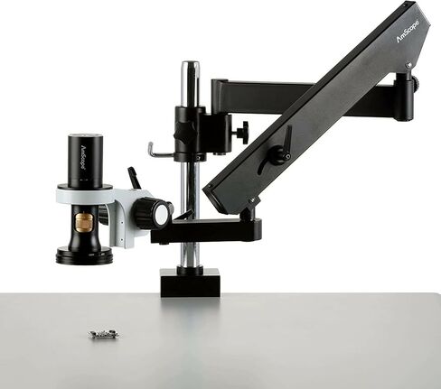AmScope - 1080p HDMI All-in-One Digital Microscope with Zoom Optics on Double-Arm Boom-Stand - DM756H2D-DAB in Saudi Arabia