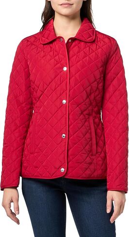 Calvin Klein womens Diamond Quilted Jacket – Lightweight Snap Button Coat With Pockets in Saudi Arabia