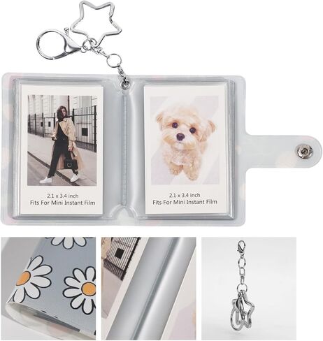 Mini Polaroid Instax Photo Album Book Holds 32 Photos for 2x3 Fujifilm Instax Mini 12 11 9 40 99 90 8 7 Evo LiPlay Instant Camera, Polaroid Snap PIC-300 Z2300 Instant Camera. (Daisy, 1 Pack) in Saudi Arabia