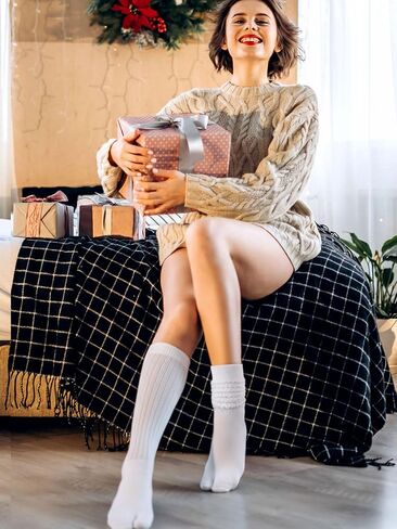3 أزواج جوارب فليب فلوب Slouch Scrunch Tabi سبليت تو جوارب يابانية طويلة متماسكة للنساء( in Saudi Arabia