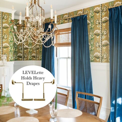 LEVELette Adjustable Curtain Rod Bracket: Hang Your Curtains with Ease. Two Piece Curtain Rod Bracket mounts to Your Wood Window Trim. Pair of Brackets. (Oil Rubbed Bronze) in Saudi Arabia