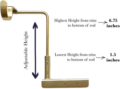 LEVELette Adjustable Curtain Rod Bracket: Hang Your Curtains with Ease. Two Piece Curtain Rod Bracket mounts to Your Wood Window Trim. Pair of Brackets. (Oil Rubbed Bronze) in Saudi Arabia
