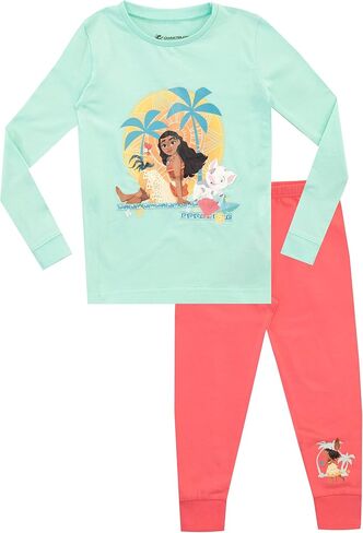 Disney Girls Moana Pajamas Multicolored Size 4 in Saudi Arabia