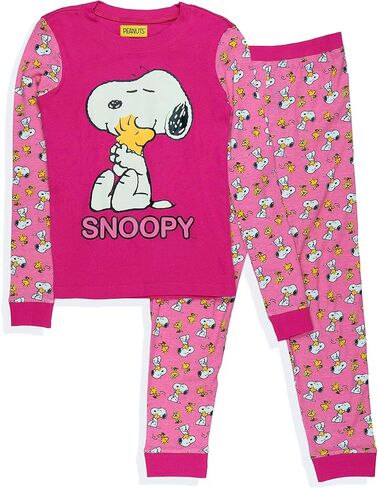 INTIMO Peanuts Pajamas Toddler Girls' Snoopy and Woodstock Tight Fit Sleep Set in Saudi Arabia
