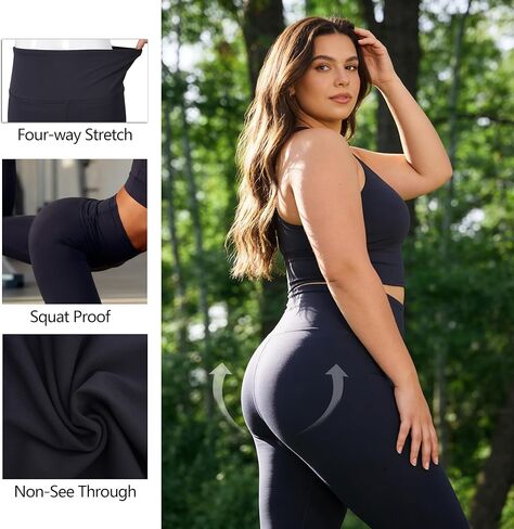Women's High-Waist Tight Workout Full Length Leggings, Comfortable and Unrestricted for Gym & Yoga - Black in Saudi Arabia