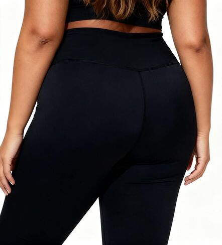 Women's High-Waist Tight Workout Full Length Leggings, Comfortable and Unrestricted for Gym & Yoga - Black in Saudi Arabia