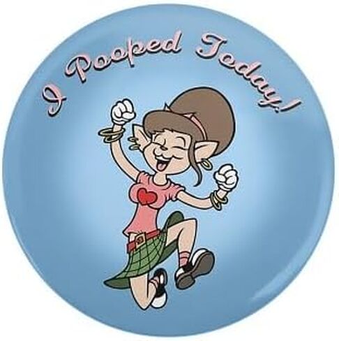 CafePress I Pooped Today F 2.25 زر 2.25 بوصة زر Pinback مستدير in Kuwait