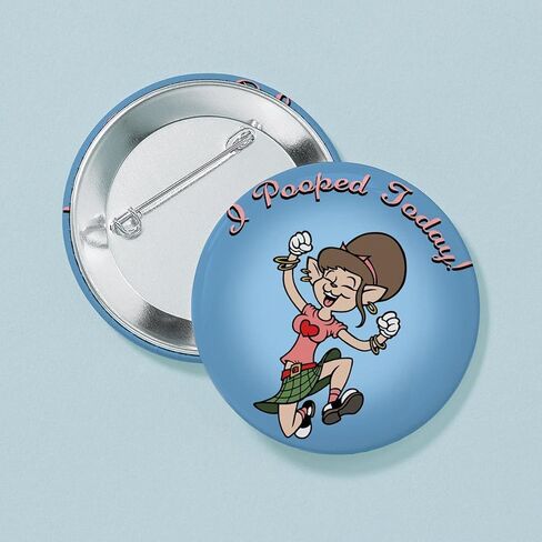 CafePress I Pooped Today F 2.25 زر 2.25 بوصة زر Pinback مستدير in Kuwait