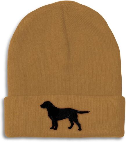 Speedy Pros Beanies for Men Black Labrador Retriever Lab Embroidery Skull Cap Winter Hats for Women Acrylic One Size in Saudi Arabia