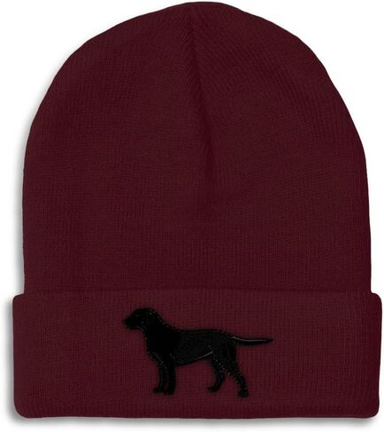 Speedy Pros Beanies for Men Black Labrador Retriever Lab Embroidery Skull Cap Winter Hats for Women Acrylic One Size in Saudi Arabia