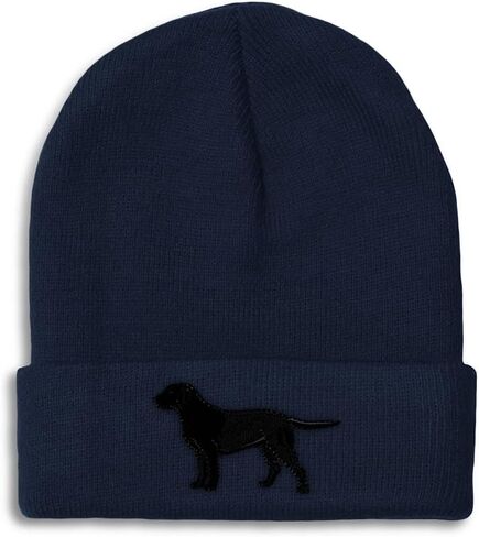 Speedy Pros Beanies for Men Black Labrador Retriever Lab Embroidery Skull Cap Winter Hats for Women Acrylic One Size in Saudi Arabia