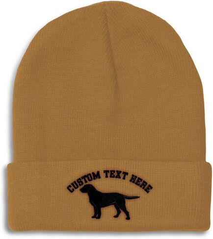Speedy Pros Beanies for Men Black Labrador Retriever Lab Embroidery Skull Cap Winter Hats for Women Acrylic One Size in Saudi Arabia
