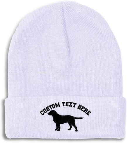 Speedy Pros Beanies for Men Black Labrador Retriever Lab Embroidery Skull Cap Winter Hats for Women Acrylic One Size in Saudi Arabia
