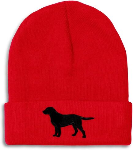 Speedy Pros Beanies for Men Black Labrador Retriever Lab Embroidery Skull Cap Winter Hats for Women Acrylic One Size in Saudi Arabia