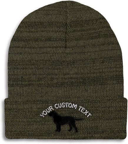 Speedy Pros Beanies for Men Black Labrador Retriever Lab Embroidery Skull Cap Winter Hats for Women Acrylic One Size in Saudi Arabia