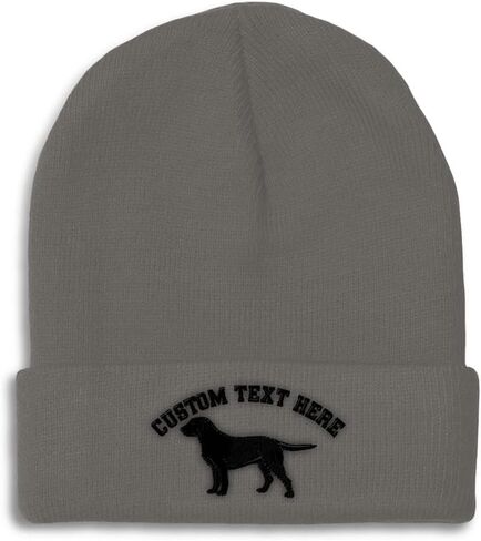 Speedy Pros Beanies for Men Black Labrador Retriever Lab Embroidery Skull Cap Winter Hats for Women Acrylic One Size in Saudi Arabia