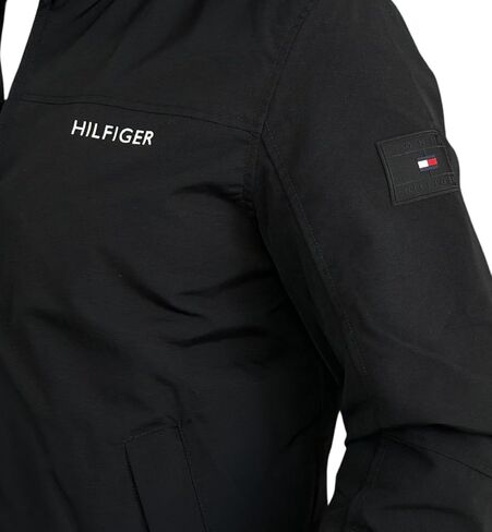 سترة Tommy Hilfiger المقاومة للماء Regatta بسحاب كامل للرجال (الولايات المتحدة، ألفا، متوسط، عادي، عادي، أسود) in Saudi Arabia