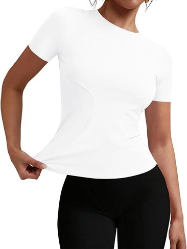 قمصان Rapbin للتمرين للنساء بأكمام قصيرة، قميص الجري الرياضي لليوجا، 1/2 حزمة من القمصان القابلة للتنفس سريعة الجفاف in Kuwait