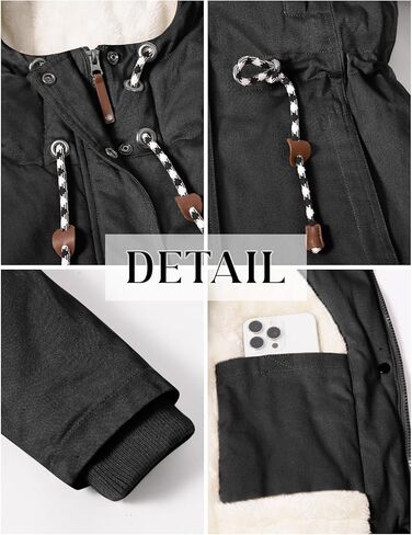 HEEKPEK Women's Plus Size Winter Coat Thicken Parka Fleece Lined Jacket Warm Long Puffer Outerwear Hooded Down Coat in Saudi Arabia