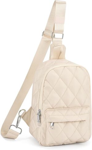 Small Sling Bag for Women Quilted Crossbody Backpack, Chest Bag Cross body Purse Fanny Packs with Adjustable Strap in Saudi Arabia