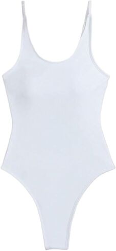 Women's Backless Spaghetti Strap One Piece Swimsuit High Stretch Slimming Monokini for Beach & Vacation in Saudi Arabia
