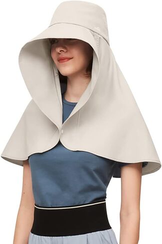 Women Hiking Fishing Sun Hat Wide Brim Cap with Large Neck Flap UPF 50+ Sun Protection Hat SLH3M079 in Saudi Arabia