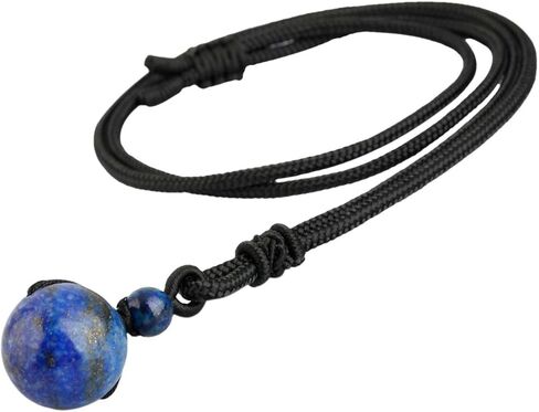 TUMBEELLUWA Stone Bead Pendant Necklace Amulet Reiki Healing Crystal with Nylon Cord Handmade Jewelry for Women in Saudi Arabia