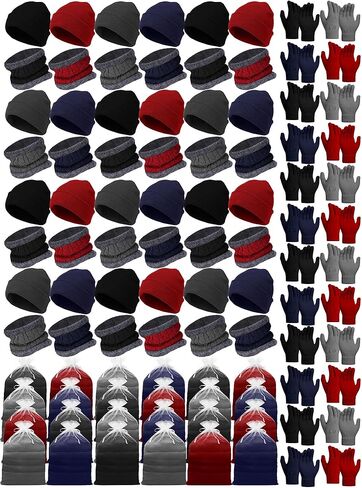 Homeless Care Package Supplies Bulk Emergency Winter Beanies Knit Hat Gloves Neck Warmer Gaiter for Cold Men Women in Saudi Arabia