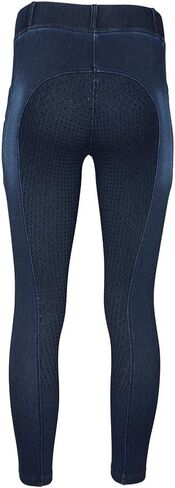 Equine Couture Ladies Denim Full Seat Silicon Tights with Phone Pocket in Saudi Arabia