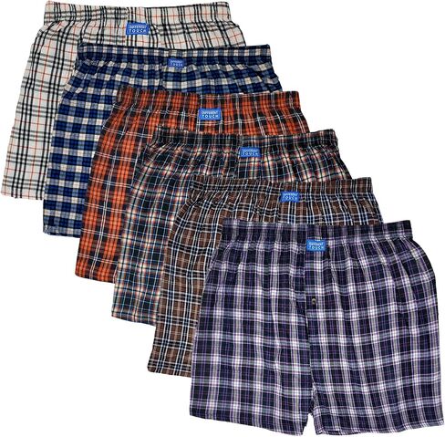 Different Touch Men's Big and Tall Cotton Boxer Shorts Underwear 6-Pack in Saudi Arabia
