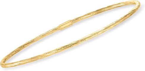 Ross-Simons Italian 14kt Yellow Gold Twisted Bangle Bracelet. 8 inches in Saudi Arabia