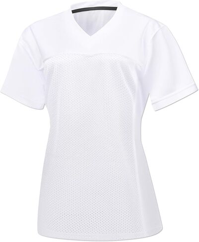 قميص كرة قدم نسائي فارغ، قمصان كرة قدم شبكية للسيدات، قمصان كرة قدم أمريكية للبالغين S-2XL in Kuwait
