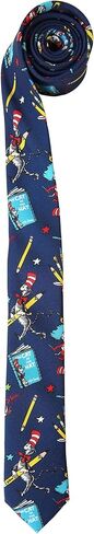 Dr. Seuss Reading Pattern Necktie for Adults - 60-Inch Polyester Tie with Printed Graphics in Saudi Arabia