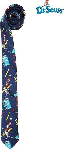 Dr. Seuss Reading Pattern Necktie for Adults - 60-Inch Polyester Tie with Printed Graphics in Saudi Arabia