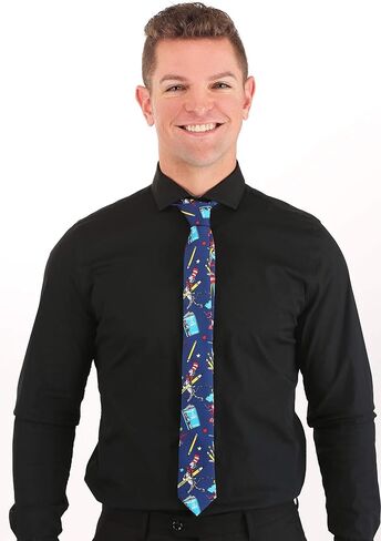 Dr. Seuss Reading Pattern Necktie for Adults - 60-Inch Polyester Tie with Printed Graphics in Saudi Arabia