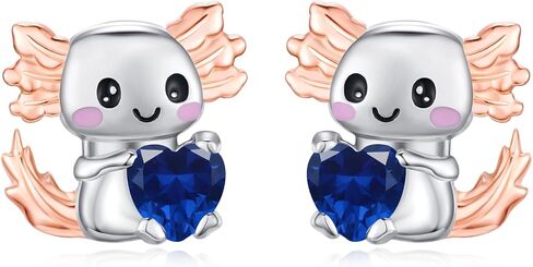 Axolotl Earrings 925 Sterling Silver Axolotl Stud Earrings Animal Earrings Jewelry Sea Gifts for Women in Kuwait