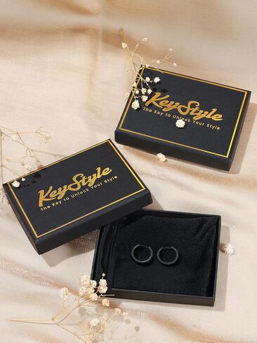 KeyStyle Small Hoop Earrings for Women,Hypoallergenic Stainless Steel Tiny Earrings,Gold/Silver/Black Non-Tarnish Cartilage Hoop Earring for Men,Lightweight Sleeper Earrings,7/8/9/10/12/14/16mm in Saudi Arabia