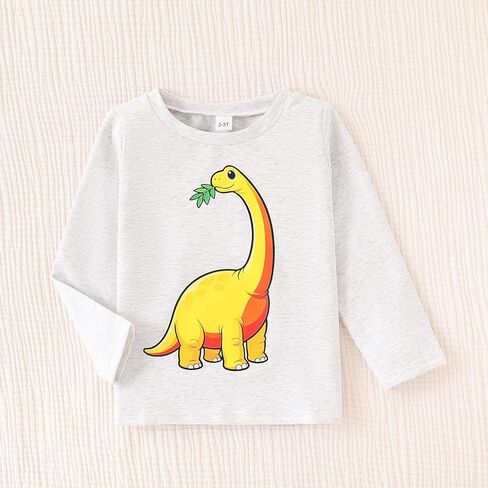 2-6 سنوات طفل صغير الأولاد 3 حزمة طويلة الأكمام Crewneck الجرافيك تي شيرت ملابس الاطفال أعلى المحملة الأولاد الخريف القمصان in Kuwait