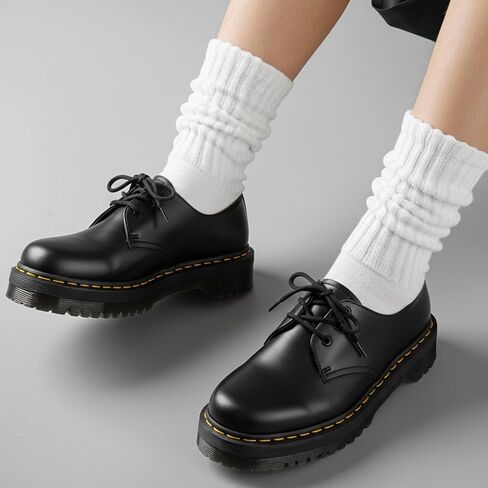Women Scrunch Crew Socks: Cotton Cushioned Boot Mid Calf Slouch Socks - Athletic Workout & Gym 3 Pack in Saudi Arabia