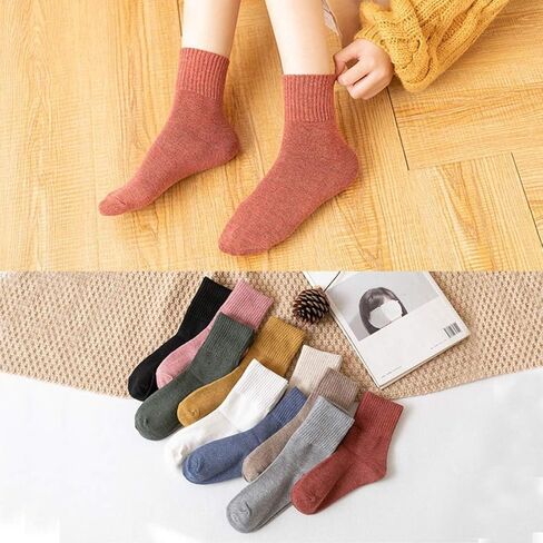 10 Pairs Crew Socks for Women-Cute Casual Calf Socks Breathable Ankle Sock in Saudi Arabia
