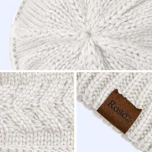 Womens Winter Beanie Hat Soft Stretch Cable Knit Slouchy Warm Comfortable Fashion Accessory for Cold Weather in Saudi Arabia